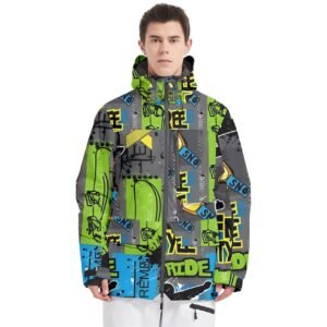 Free Men’s Multi Pockets Zip Ski and Snowboard Waterproof Breathable Jacket Clothing