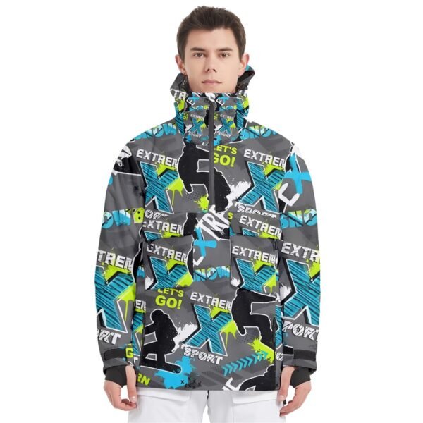 Extreme Sport Men’s Pullover Zip Ski And Snowboard Waterproof Breathable Jacket Clothing