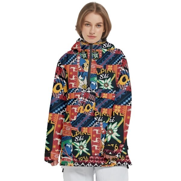 Winter Women’s Pullover Zip Ski and Snowboard Waterproof Breathable Jacket Clothing