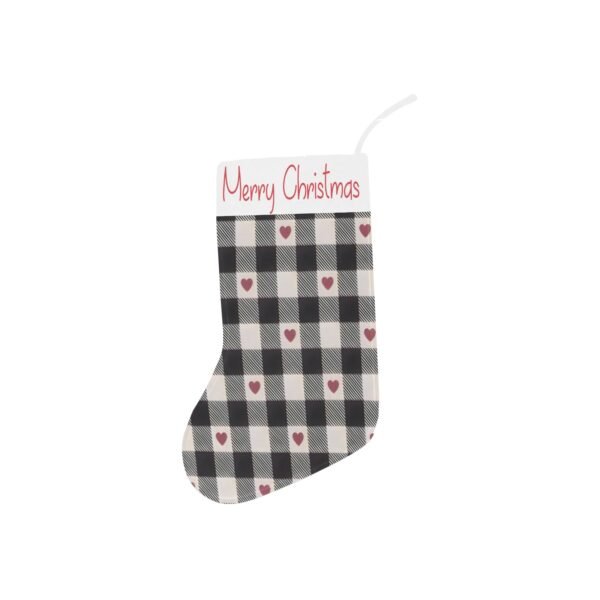 Christmas Stocking – Holiday Sock – Plaid Hearts Christmas Christmas Decorations