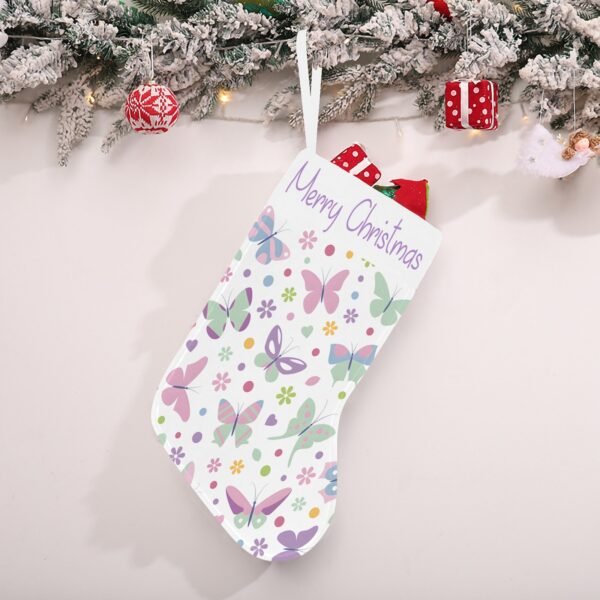 Christmas Stocking – Holiday Sock – Butterflies Christmas Christmas Decorations 5