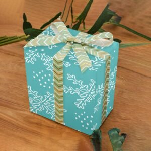 Gift Wrapping Paper – Coated Gift Wrap – Cold Teal – 1 Roll Gifts/Party/Celebration Birthday present paper