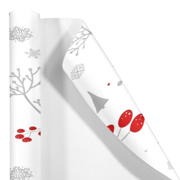 Gift Wrapping Paper – Coated Gift Wrap – Red Holly – 1 Roll Gifts/Party/Celebration Birthday present paper 4