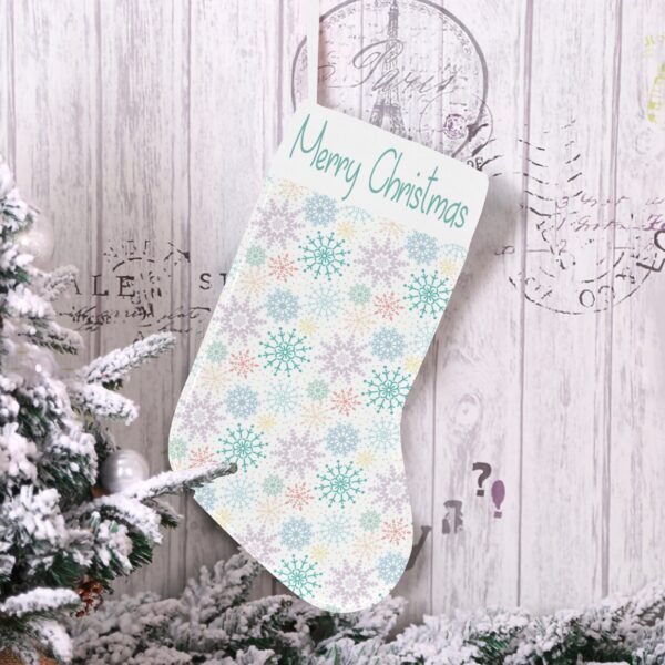 Christmas Stocking – Holiday Sock – Pastel Flakes Christmas Christmas Decorations 2