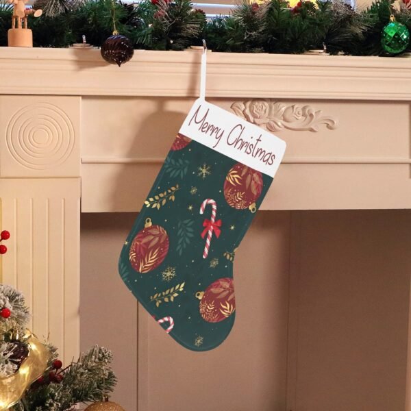 Christmas Stocking – Holiday Sock – Vintage Canes Christmas Christmas Decorations 3