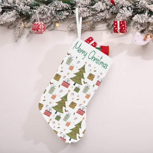 Christmas Stocking – Holiday Sock – Green Trees Christmas Christmas Decorations 2