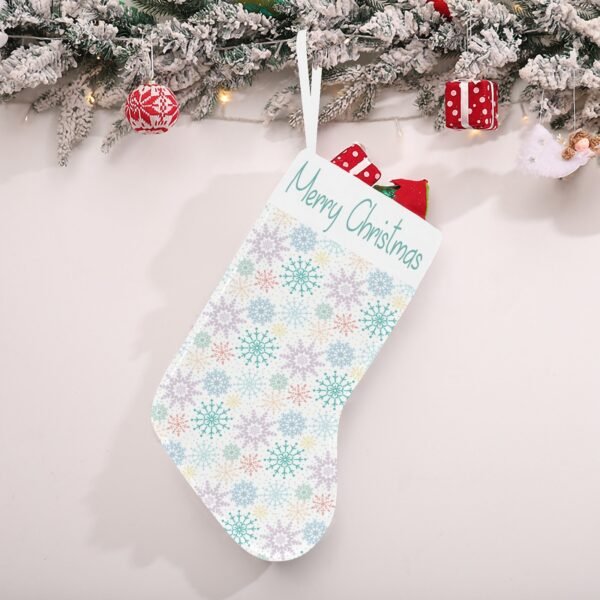 Christmas Stocking – Holiday Sock – Pastel Flakes Christmas Christmas Decorations 3