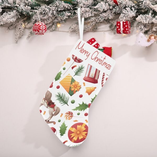 Christmas Stocking – Holiday Sock – Rocking Horse Christmas Stockings Christmas Decorations 2