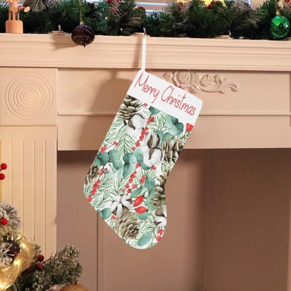 Christmas Stocking – Holiday Sock – Pinecone Christmas Stockings Christmas Decorations 3