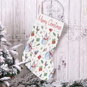 Christmas Stocking – Holiday Sock – Frosty Holly Christmas Christmas Decorations