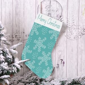 Christmas Stocking – Holiday Sock – Cold Teal Christmas Stockings Christmas Decorations