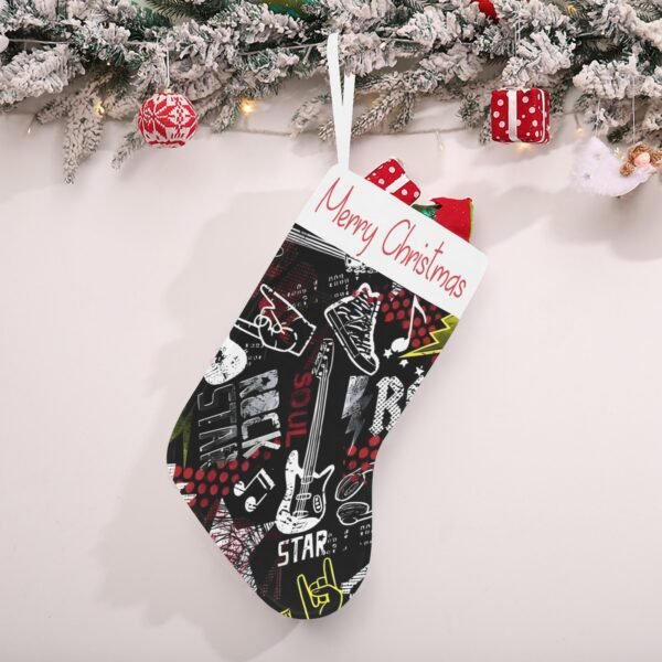 Christmas Stocking – Holiday Sock – Rock Star Christmas Christmas Decorations 2