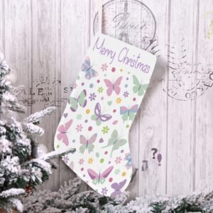 Christmas Stocking – Holiday Sock – Butterflies Christmas Christmas Decorations