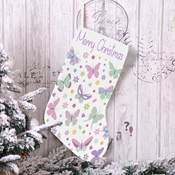 Christmas Stocking – Holiday Sock – Butterflies Christmas Christmas Decorations 4