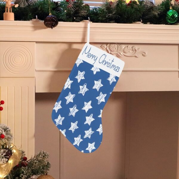 Christmas Stocking – Holiday Sock – Blue Star Christmas Christmas Decorations 3