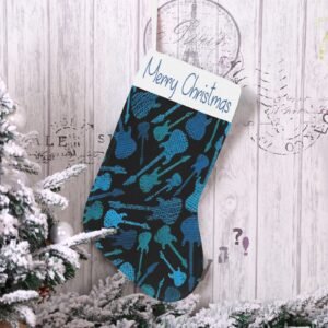 Christmas Stocking – Holiday Sock – Guitars Christmas Christmas Decorations