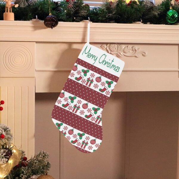 Christmas Stocking – Holiday Sock – Green Sweater Christmas Christmas Decorations 3