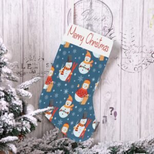 Christmas Stocking – Holiday Sock – Ski Frosty Christmas Christmas Decorations