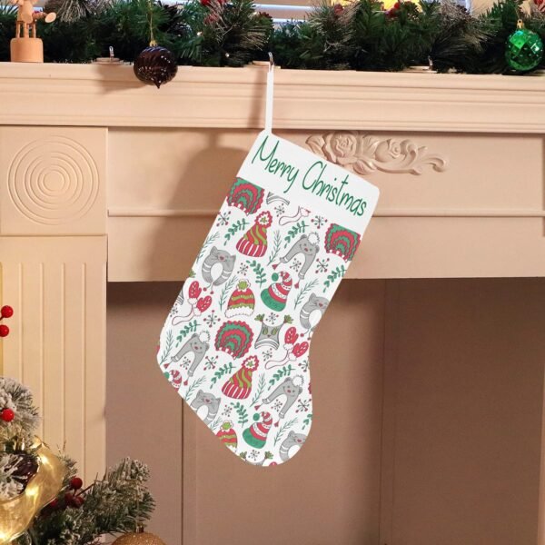 Christmas Stocking – Holiday Sock – Kitteh Christmas Stockings Christmas Decorations 3