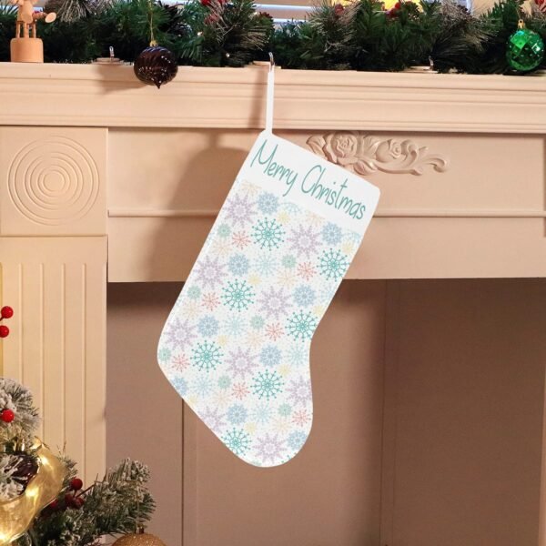 Christmas Stocking – Holiday Sock – Pastel Flakes Christmas Christmas Decorations 5