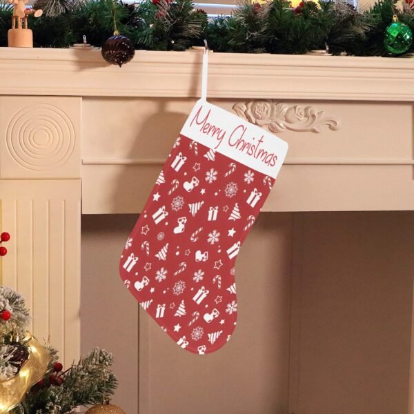 Christmas Stocking – Holiday Sock – Red Gifts Christmas Christmas Decorations 3