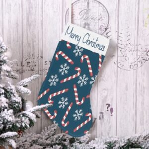 Christmas Stocking – Holiday Sock – Snow Canes Christmas Christmas Decorations