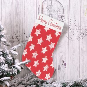 Christmas Stocking – Holiday Sock – Red Star Christmas Christmas Decorations