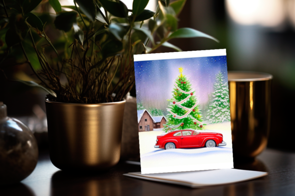 Winter Ride Christmas Holiday Greeting Cards – 5, 10 Or 25 Pack Christmas Greeting Cards cards 4