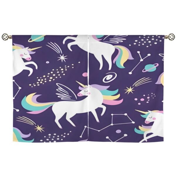 Purple Unicorns – Window Curtains – Blackout Window Drapes 28×40 28x40 Curtains bedroom curtains 6