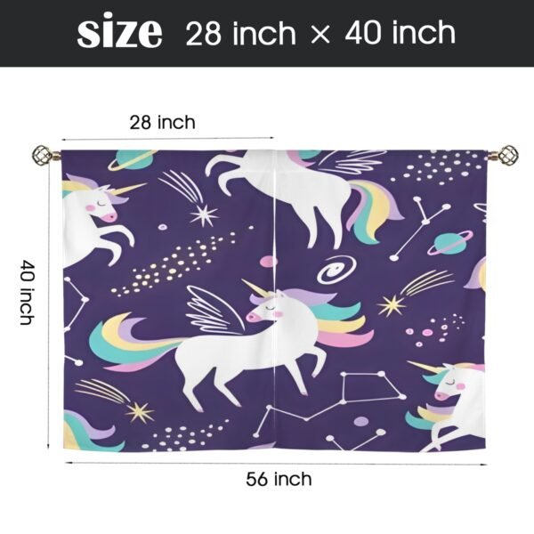 Purple Unicorns – Window Curtains – Blackout Window Drapes 28×40 28x40 Curtains bedroom curtains 3