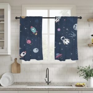 Space Officer – Window Curtains – Blackout Window Drapes 28×40 28x40 Curtains bedroom curtains