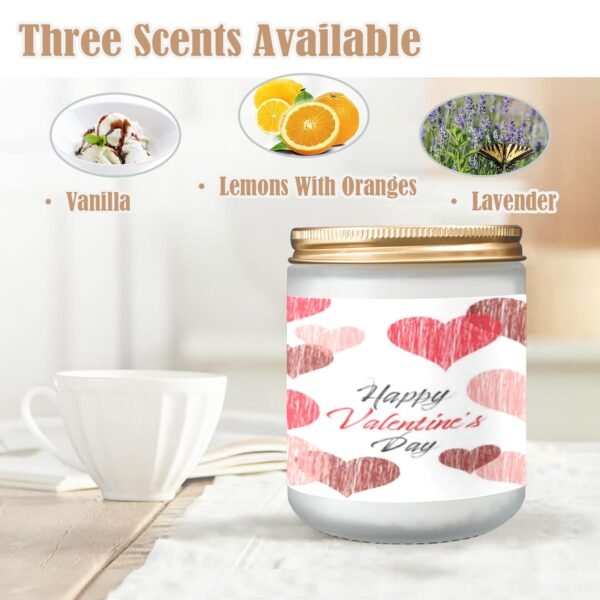 Scented Candle – Valentine’s Day Gift for Him or Her – Sketched Hearts Scented Candles aromatherapy candles 2