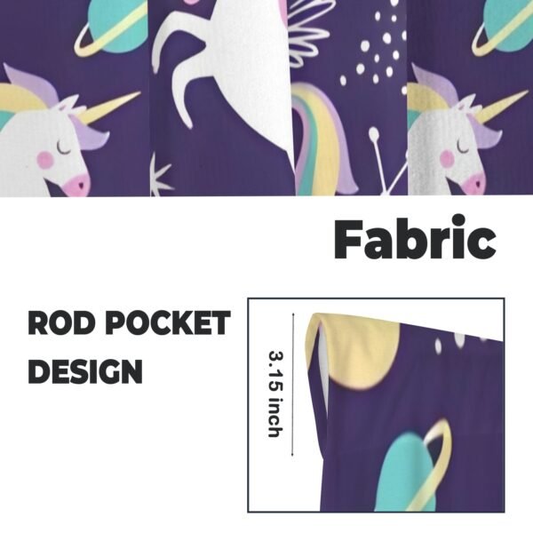 Purple Unicorns – Window Curtains – Blackout Window Drapes 28×40 28x40 Curtains bedroom curtains 5