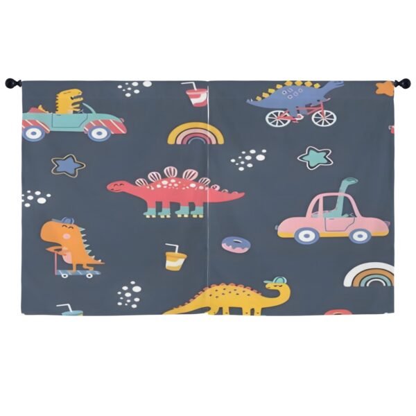 Dinosaur Donuts – Large Window Curtains – Blackout Drapes 52×63 52x63 Curtains bedroom curtains 6