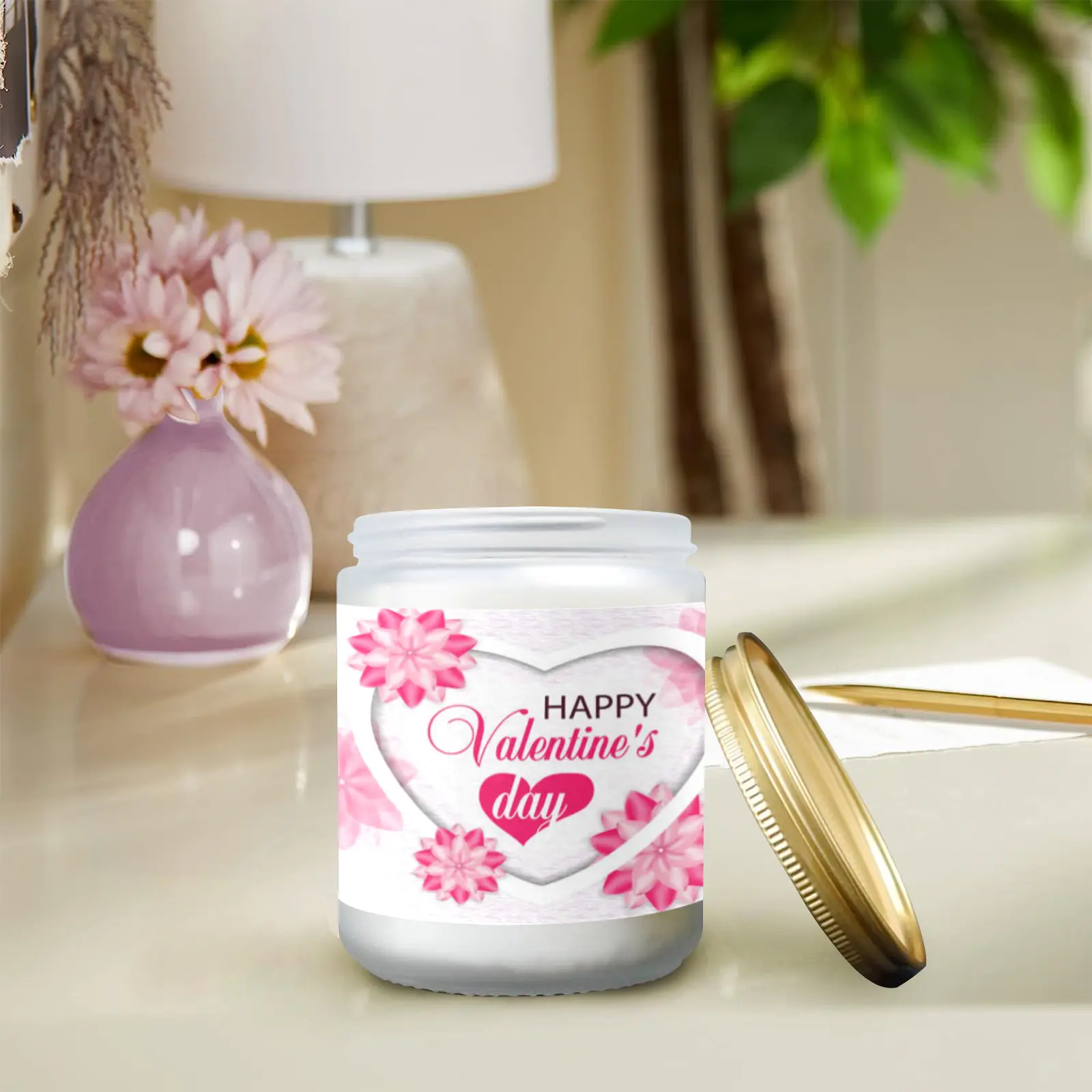 Scented Candle – Valentine’s Day Gift for Him or Her – Pinwheel Hearts Scented Candles aromatherapy candles 3