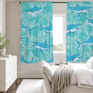 Shark Tank – Large Window Curtains – Blackout Drapes 52×63 52x63 Curtains bedroom curtains