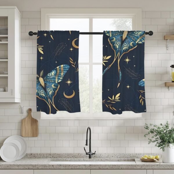 Golden Butterfly – Window Curtains – Blackout Window Drapes 28×40 28x40 Curtains bedroom curtains