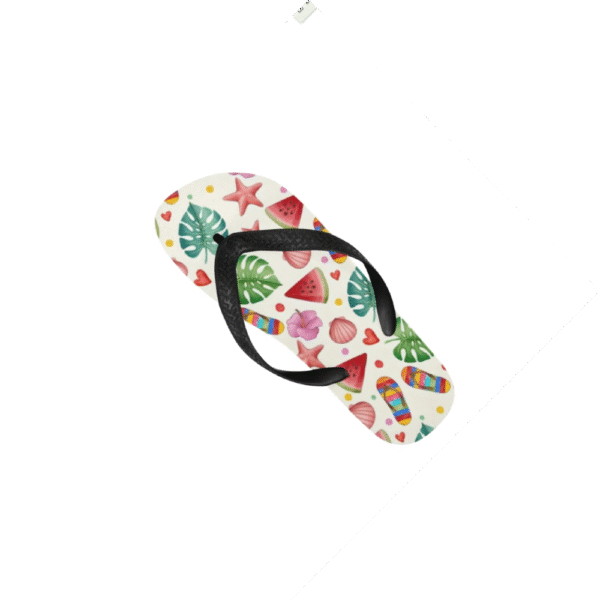 Unisex Flip Flops – Summer Beach Sandals – Watermelon Splash Flip Flops Beach footwear 5