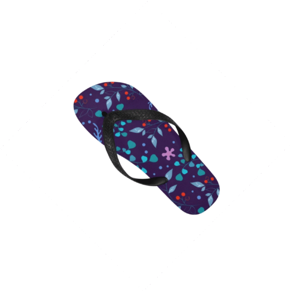 Unisex Flip Flops – Summer Beach Sandals – Purple Stars Flip Flops Beach footwear 5