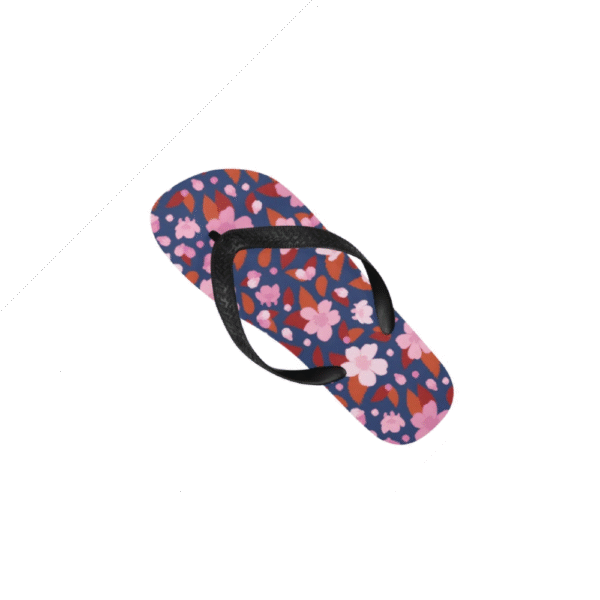 Unisex Flip Flops – Summer Beach Sandals – Floral Field Flip Flops Beach footwear 5