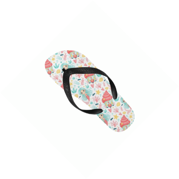 Unisex Flip Flops – Summer Beach Sandals – Mermaid and Cake Flip Flops Beach footwear 5