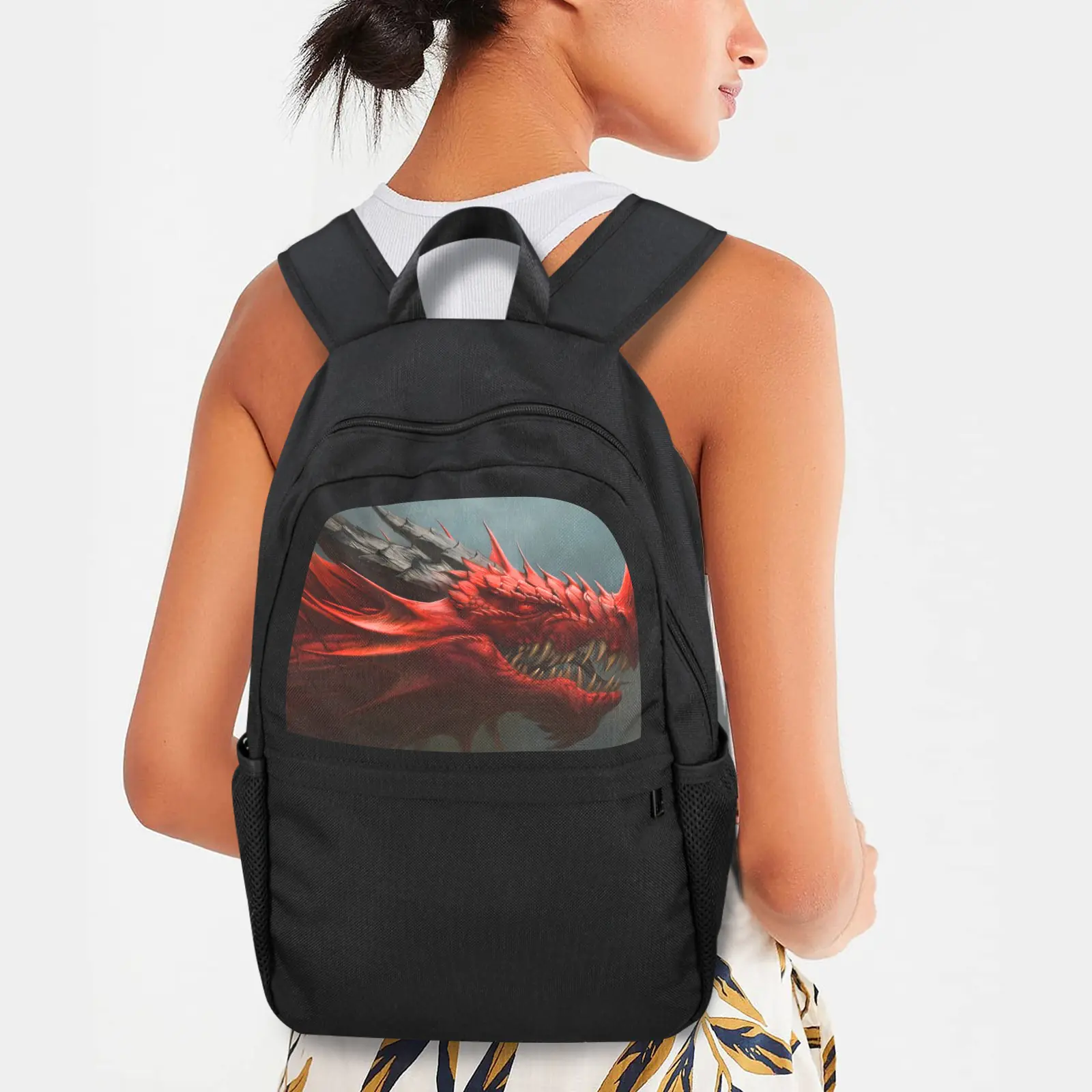 Back to School Backpack for Teens, College, Office – Laptop Compartment – Red Dragon Casual Backpack Bags/Backpacks back to school backpack 3