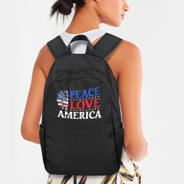 Back to School Backpack for Teens, College, Office – Laptop Compartment – Peace America Casual Backpack Bags/Backpacks back to school backpack 3