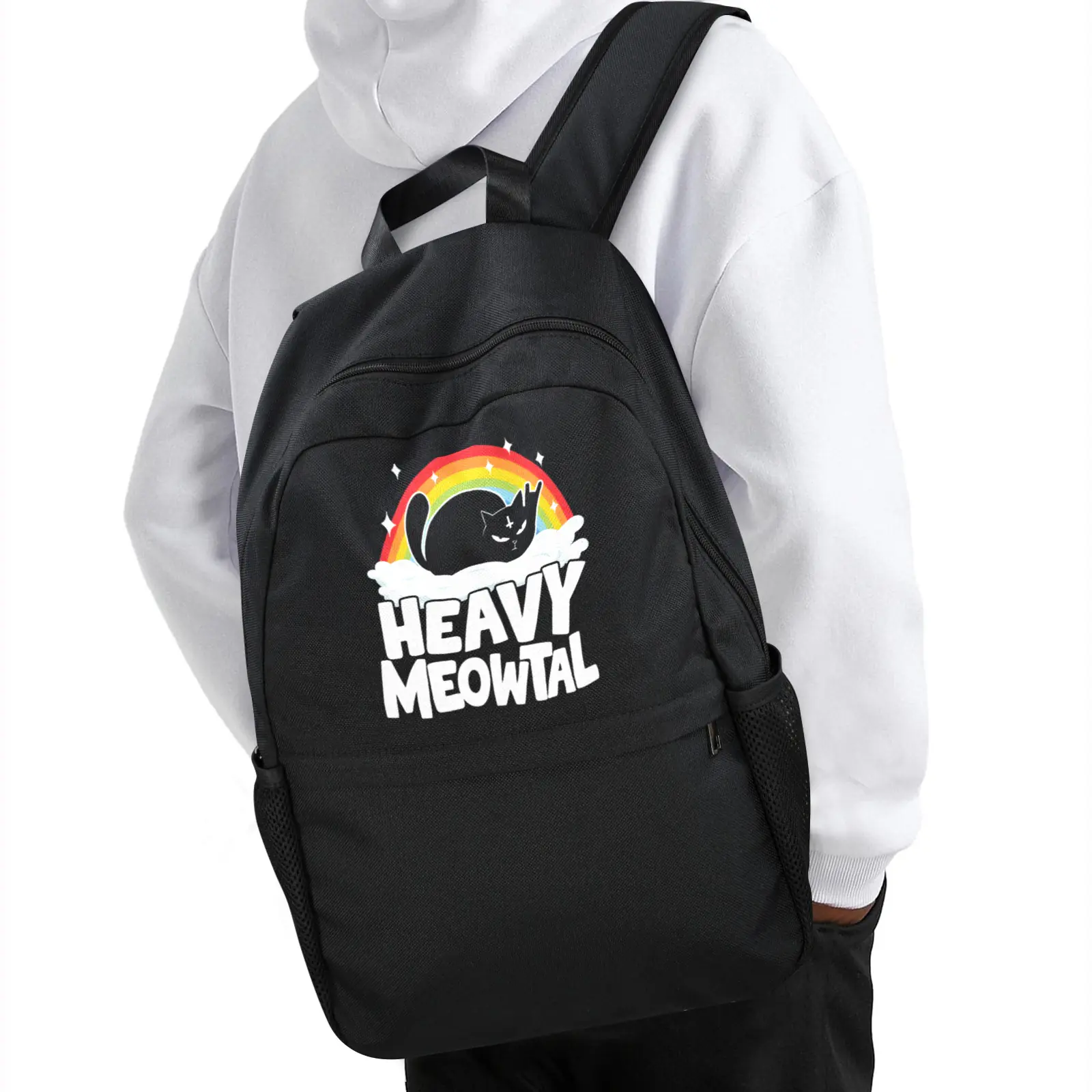 Back to School Backpack for Teens, College, Office – Laptop Compartment – Rainbow Rock Casual Backpack Bags/Backpacks back to school backpack 4