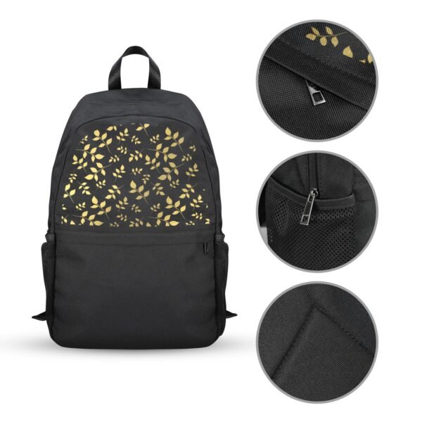 Back to School Backpack for Teens, College, Office – Laptop Compartment – Gold Leaf Casual Backpack Bags/Backpacks back to school backpack 2