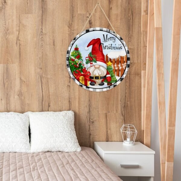 Christmas Gnome – Acrylic Christmas Ornament 8×8 Circle Ornaments Acrylic Holiday Keepsake 5