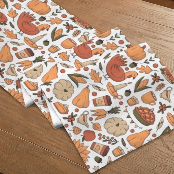 Turkey Pie | Thanksgiving Table Runner 48×13 – 100% Polyester, Rustic Fall Harvest Dining Decor, Machine Washable Holiday Table Decoration Gifts/Party/Celebration 48x13 table runner 5