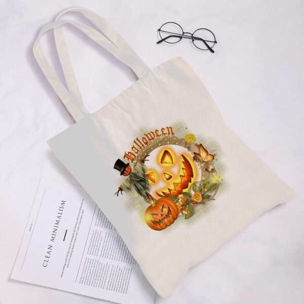 Halloween Tote Bag – Reusable Washable Cotton Jack Bag Tote Bags boo halloween tote 3