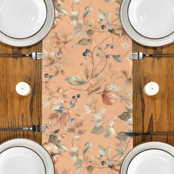 Blueberry | Thanksgiving Table Runner 48×13 – 100% Polyester, Rustic Fall Harvest Dining Decor, Machine Washable Holiday Table Decoration Gifts/Party/Celebration 48x13 table runner 4