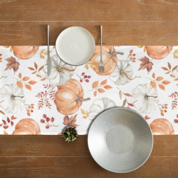 Peach Pumpkins | Thanksgiving Table Runner 72×13 – 100% Polyester, Rustic Fall Harvest Dining Decor, Machine Washable Holiday Table Decoration Table Runners 72x13 table runner 8